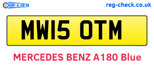 MW15OTM are the vehicle registration plates.