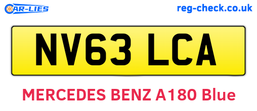 NV63LCA are the vehicle registration plates.