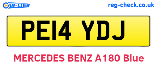 PE14YDJ are the vehicle registration plates.