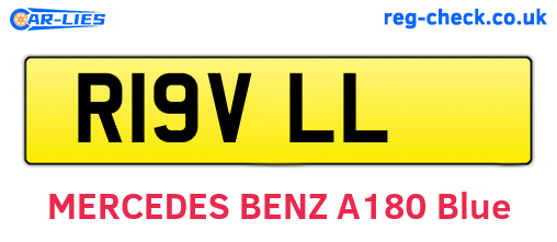 R19VLL are the vehicle registration plates.