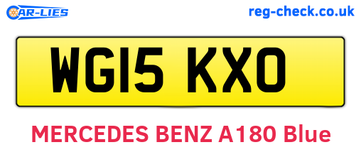 WG15KXO are the vehicle registration plates.