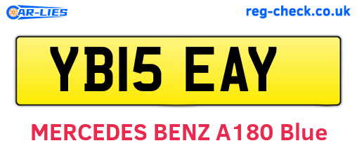 YB15EAY are the vehicle registration plates.
