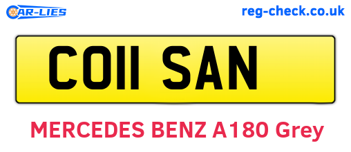 CO11SAN are the vehicle registration plates.