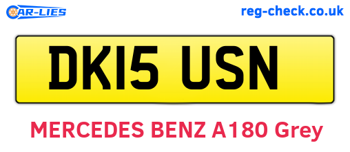 DK15USN are the vehicle registration plates.