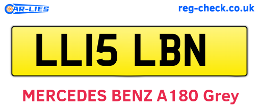 LL15LBN are the vehicle registration plates.