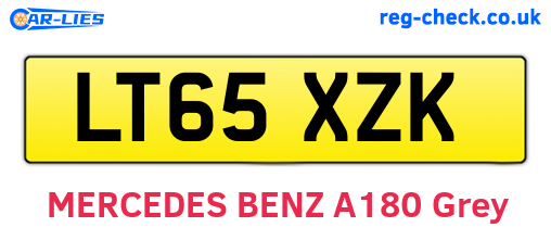 LT65XZK are the vehicle registration plates.