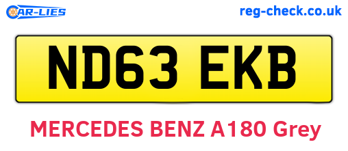 ND63EKB are the vehicle registration plates.