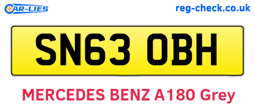 SN63OBH are the vehicle registration plates.