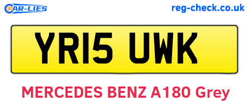 YR15UWK are the vehicle registration plates.
