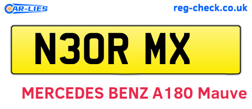 N30RMX are the vehicle registration plates.