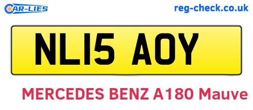 NL15AOY are the vehicle registration plates.
