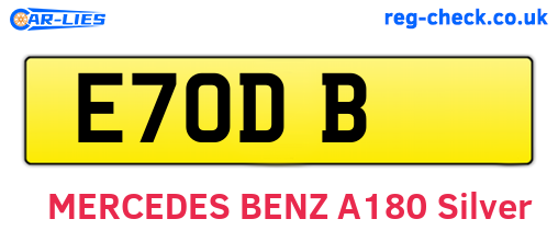 E7ODB are the vehicle registration plates.