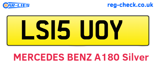 LS15UOY are the vehicle registration plates.