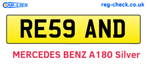 RE59AND are the vehicle registration plates.