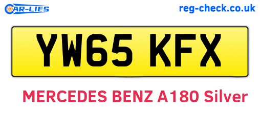 YW65KFX are the vehicle registration plates.