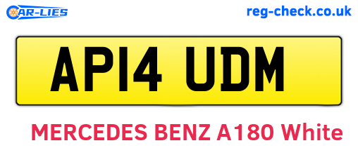 AP14UDM are the vehicle registration plates.