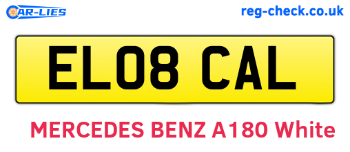 EL08CAL are the vehicle registration plates.