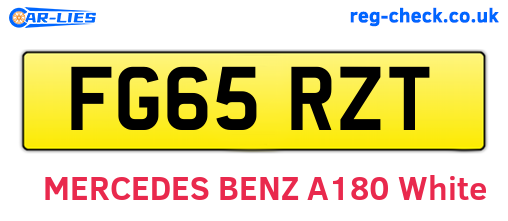 FG65RZT are the vehicle registration plates.