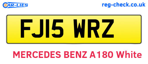 FJ15WRZ are the vehicle registration plates.