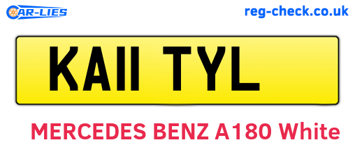 KA11TYL are the vehicle registration plates.