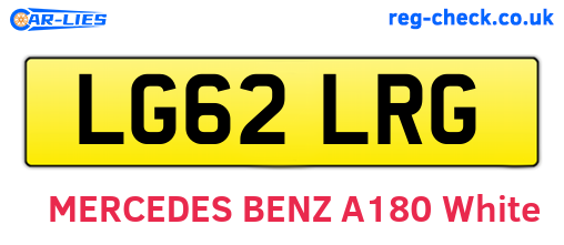 LG62LRG are the vehicle registration plates.