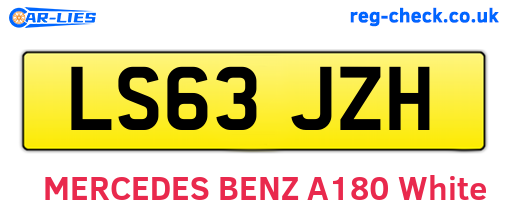 LS63JZH are the vehicle registration plates.