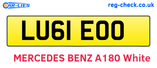 LU61EOO are the vehicle registration plates.