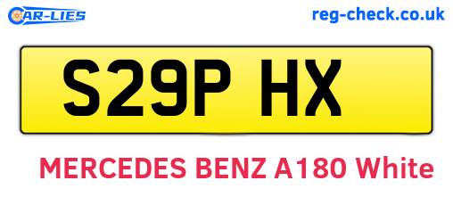 S29PHX are the vehicle registration plates.