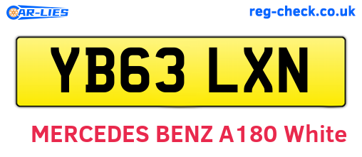 YB63LXN are the vehicle registration plates.