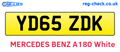 YD65ZDK are the vehicle registration plates.
