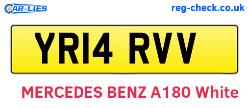 YR14RVV are the vehicle registration plates.