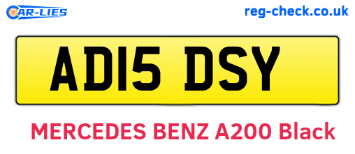AD15DSY are the vehicle registration plates.
