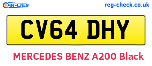 CV64DHY are the vehicle registration plates.
