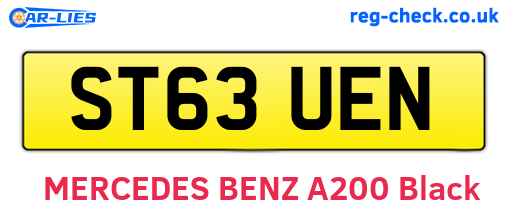 ST63UEN are the vehicle registration plates.