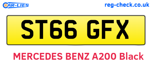 ST66GFX are the vehicle registration plates.