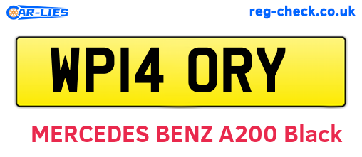 WP14ORY are the vehicle registration plates.
