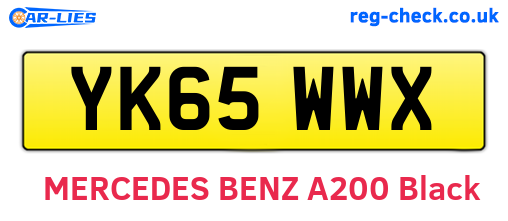 YK65WWX are the vehicle registration plates.