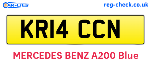 KR14CCN are the vehicle registration plates.