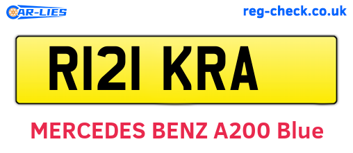 R121KRA are the vehicle registration plates.