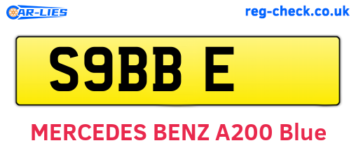 S9BBE are the vehicle registration plates.