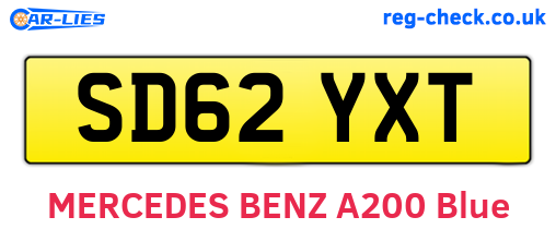 SD62YXT are the vehicle registration plates.