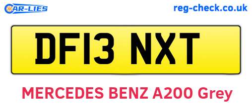 DF13NXT are the vehicle registration plates.