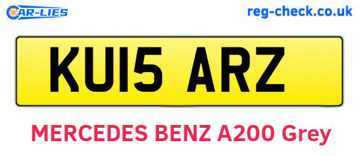 KU15ARZ are the vehicle registration plates.