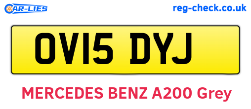 OV15DYJ are the vehicle registration plates.