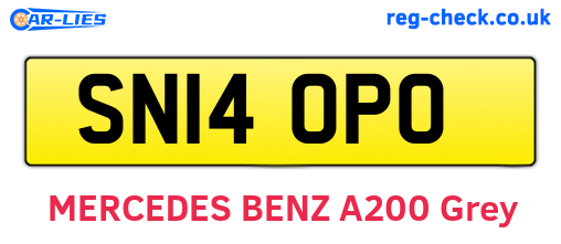 SN14OPO are the vehicle registration plates.