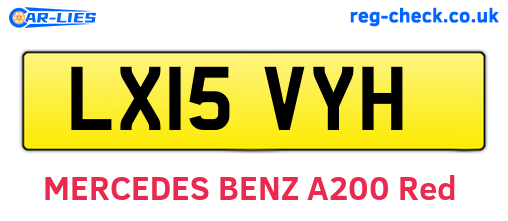 LX15VYH are the vehicle registration plates.