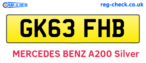 GK63FHB are the vehicle registration plates.