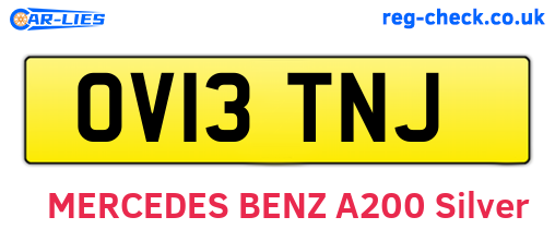 OV13TNJ are the vehicle registration plates.