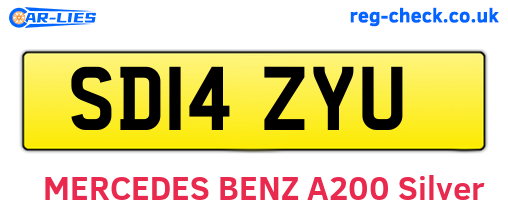 SD14ZYU are the vehicle registration plates.
