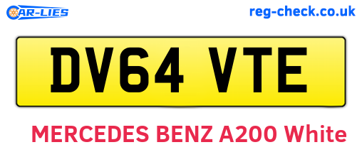 DV64VTE are the vehicle registration plates.